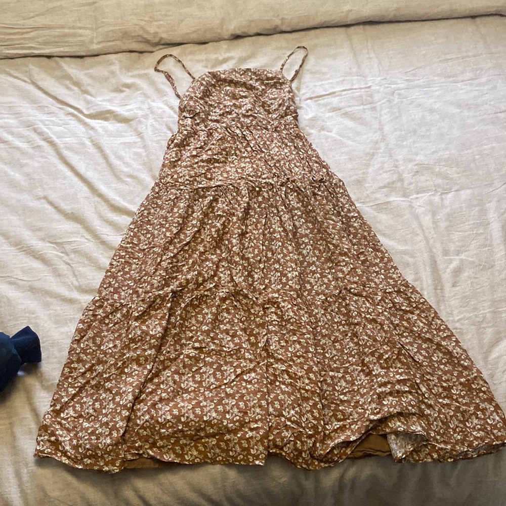 Brown and white sun dress
